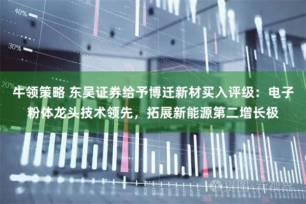 牛领策略 东吴证券给予博迁新材买入评级：电子粉体龙头技术领先，拓展新能源第二增长极